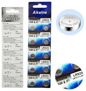 10pcs AG6 371 SR920SW LR920 SR927 171 370 L921 LR69 SR920 1.55V Button Cell watch Coin Alkaline Battery