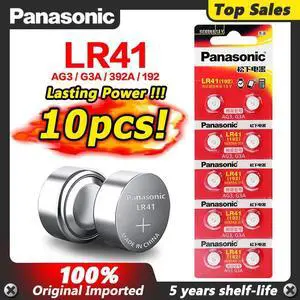 10pcs LR41 Button Cell Batteries  SR41 AG3 G3A L736 192 392A Zn/MnO2 1.5V Lithium Coin Batteries