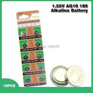10pcs AG10 LR1130 389 SR1130 Button Batteries 189 LR54 Cell Coin Alkaline Battery 1.55V SR54 389 189 For Watch Toys Remote