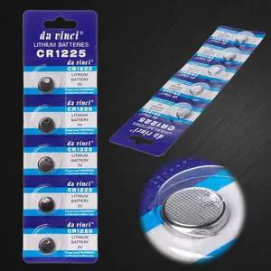 5PCS Lithium Battery CR1225 Electronic Coin Cell Button Batteries 3V LM1225 BR1225 KCR1225 CR 1225 Watch Car Key Toy