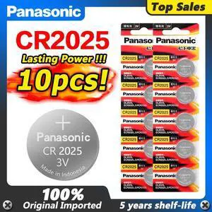10PCS/LOT cr 2025 3V Lithium cr2025 Button Cell Batteries Coin Battery For LED Lights Toys Watches