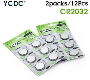 12pcs  cr2032 Lithium Coin Cells Button Battery 3V CR2032 DL2032 5004LC KL2032 BR2032 ECR2032 for toys PDAs remote controls