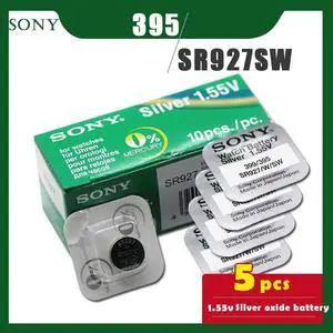 5PCS/lot SONY 395 SR927SW 1.55V Silver Oxide Button Cell Battery 399/395 LR927 AG7 for Watch Toys Single grain packing 5PCS/lot SONY 395 SR927SW 1.55V Silver Oxide Button Cell Battery 399/395 LR927 AG7 for Watch Toys Single grain packing