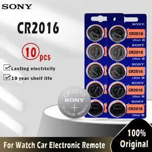 10pcs FOR SONY CR2016 Button Batteries 3V CR 2016 LM2016 BR2016 DL2016 Cell Coin Lithium Battery For Watch Electronic Toy Remote