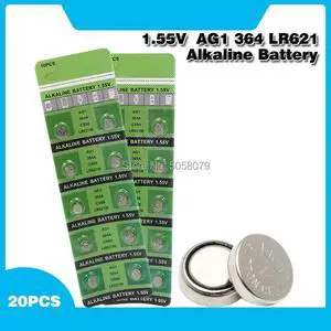 20Pcs AG1 AG 1 Watch Clock Battery Pilas LR621 LR 621 LR621W SR621SW SR621 1.55V Button Coin Cell Batteries