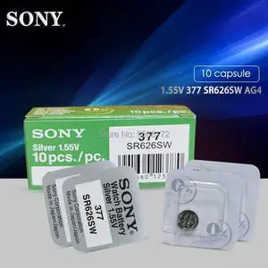 5pcs  Single grain packing FOR SONY 377 SR626SW 626 SR626 V377 AG4 Watch Battery Silver Oxide Button Coin Cell