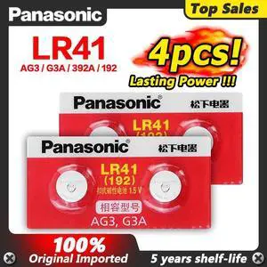 4pcs LR41 Button Cell Batteries  SR41 AG3 G3A L736 192 392A Zn/MnO2 1.5V Lithium Coin Batteries