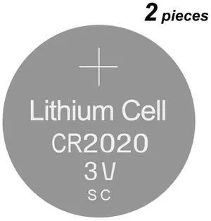 Lithium Button Battery Coin Cell Batteries CR2020 3V 2 Pieces Watch Cells CR 2020 for Writing/Drawing/Handwriting Tablet