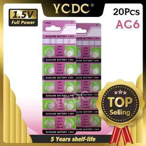 20pcs/pack 1.55V AG6 Button Battery SR927 171 LR920 371 L921 Cell Coin Alkaline Batteries 371A CX69 LR920W For Watch Toys Remote