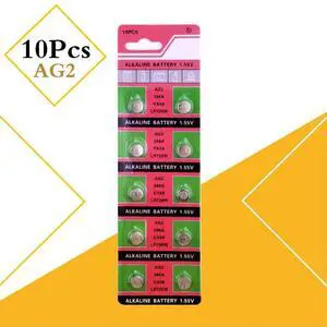 10 x AG2 LR726 396 Button Batteries SR726 196 Cell Coin Alkaline Battery 1.55V SG2 SR9 726 LR59 For Watch Toys Remote