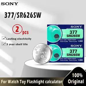 2pcs 1.55V 377 377A  SR626SW SR626 AG4 LR626 SR66 AG 4 Button Coin Cell For Watch Toys Remote Cell Coin Battery