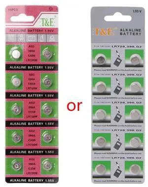 10PCS Alkaline Batteries AG2 1.5V G2 396A LR726 SR726W GP397 1164SO SR59W SR726 Coin Button Cell Watch Toys Clocks