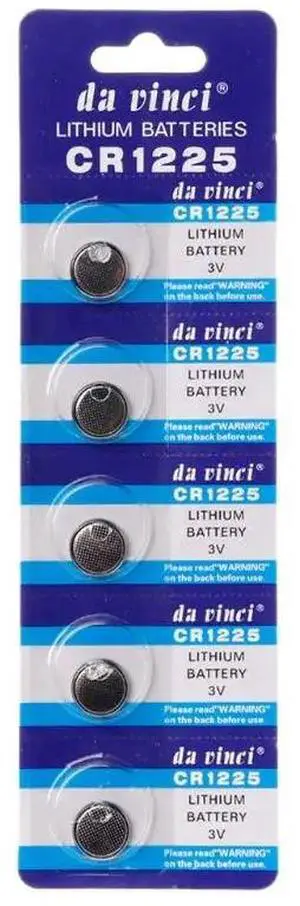 5PCS Lithium Battery CR1225 Electronic Coin Cell Button Batteries 3V LM1225 BR1225 KCR1225 CR 1225 Watch Car Key Toy Remote