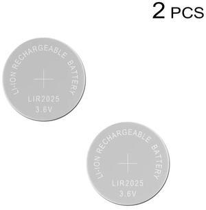 Li-ion Rechargeable Battery LIR2025 3.6V Lithium Button Built-in Coin Cell Batteries Watch Cells LIR 2025 Replaces CR2025
