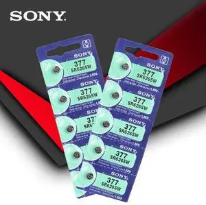 10pcs Sony 377 SR626SW SR626 AG4 1.55V Silver Oxide Watch Battery SR626SW 377 Button Coin Cell MADE IN JAPAN 10pcs Sony 377 SR626SW SR626 AG4 1.55V Silver Oxide Watch Battery SR626SW 377 Button Coin Cell MADE IN JAPAN