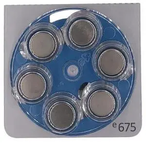 Hearing Aid Power Batteries PR44 1.4V Blue Tab Zinc-Air Button Cell Battery e675 Replaces 675 675A A675 DA675 P675 ZA675