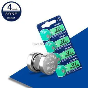 4PCS/lot For Sony 1.55V AG4 377A 377 LR626 SR626SW SR66 LR66 button cell Watch Coin Battery Silver Oxide MADE IN JAPAN