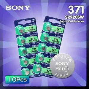 10pcs Sony 45mAh 1.55V AG6 371 SR920SW LR920 171 370 L921 LR69 SR920 Button Batteries For Watch Toy Remote Cell Coin Battery 10pcs Sony 45mAh 1.55V AG6 371 SR920SW LR920 171 370 L921 LR69 SR920 Button Batteries For Watch Toy Remote Cell Coin Battery