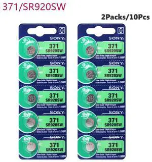 10pcs Sony 45mAh 1.55V AG6 371 SR920SW LR920 171 370 L921 LR69 SR920 Button Batteries For Watch Toy Remote Cell Coin Battery 10pcs Sony 45mAh 1.55V AG6 371 SR920SW LR920 171 370 L921 LR69 SR920 Button Batteries For Watch Toy Remote Cell Coin Battery
