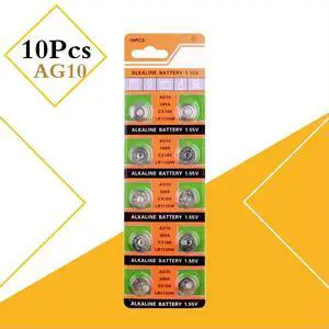 AG10 10pcs/pack SR1130 Button Batteries 189 LR1130  LR54 Cell Coin Alkaline Battery 1.55V SR54 389 189 For Watch Toys Remote