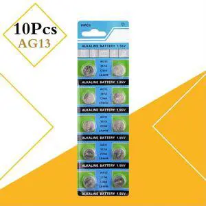 10pcs AG13 1.5V LR44 L1154 RW82 RW42 SR1154 SP76 A76 357A pila lr44 SR44 AG 13 Alkaline Button Cell Coin Battery