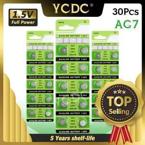 30x 1.55V Volt LR927 LR927W S28 SP395 SR57 SR57L SR927 SR927SW SR927W TR927W V395 Coin Button Cell AG7 Alkaline Batteries
