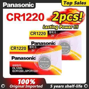 2x  CR1220 Button Cell Coin Batteries CR1220 Car Remote Control Electric Alarm 3V Lithium Battery Suitable Watch