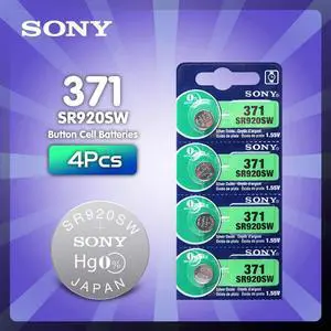 4pcs SONY 45mAh AG6 371 SR920SW LR920 171 370 371 L921 LR69 SR920 SR69 1.55V Button Cell watch Coin Silver Oxide Battery 4pcs SONY 45mAh AG6 371 SR920SW LR920 171 370 371 L921 LR69 SR920 SR69 1.55V Button Cell watch Coin Silver Oxide Battery