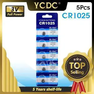 5pcs/pack CR1025 Button Batteries DL1025 BR1025 KL1025 Cell Coin Lithium Battery 3V CR 1025 For Watch Electronic Toy Remote