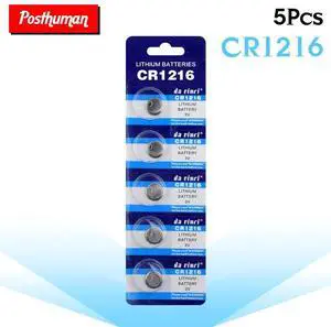 POSTHUMAN 5 Pcs/set 3V cr1216 1216 Lithium Coin Cells Button Battery BR1216 LM1216 5034LC CR1216 ECR1216 For Watches Battery