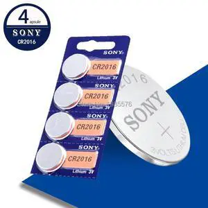 4Pcs For Sony CR2016 Lithium Button Battery 3V cr 2016 DL2016 KCR2016 BR2016 Coin Cell batteries for watch computer