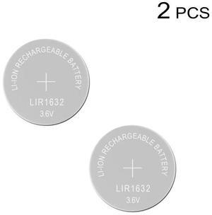 Li-ion Rechargeable Battery LIR1632 3.6V Lithium Button Built-in Coin Cell Batteries Watch Cells LIR 1632 Replaces CR1632