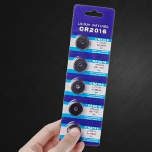 5PCS Button Battery CR2016 3V Lithium Cell Coin Batteries LM2016 BR2016 DL2016 Watch Electronic Promotion Toy Remote