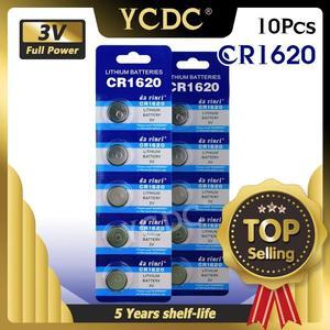 11.11 Big Promotion 10Pcs CR1620 CR 1620 3v Lithium button Battery Remote control car remote battery Scales