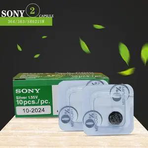 2PC For Sony AG1 Watch Battery Cell AG1 364 SR621SW LR621 621 LR60 CX60 Single grain packing Button Coin Cell Batteries