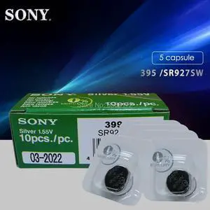 5pc SONY SR927 SR927SW LR57 395/399 SR57 Silver Oxide 1.55V Coin Battery Mercury Free High Quality Button Cell Watch Batteries 5pc SONY SR927 SR927SW LR57 395/399 SR57 Silver Oxide 1.55V Coin Battery Mercury Free High Quality Button Cell Watch Batteries