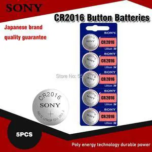 5pcs FOR SONY CR2016 Button Batteries 3V CR 2016 LM2016 BR2016 DL2016 Cell Coin Lithium Battery For Watch Electronic Toy Remote
