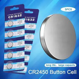 CR1632 3.0V Watch Battery 5 PCS/Pack Button Battery LM1632 BR1632 ECR1632 Coin Cell Lithium Batteries for Toy Calculator Clock