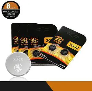 8pcs for DURACELL cr2032 DL2032 ECR2032 5004LC KCR2032 BR2032 3v button battery For Watch Computer Remote control toys