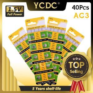 Wholesale 40x AG3 1.55 V AG3 Coin Alkaline Battery Volt 192 384 392 392A SR41SW 384 LR736 V3GA Button Batteries LR41 LR736