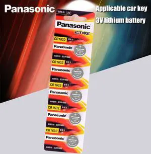 5pcs  cr1632 button cell coin battery 3v watch remote control car keys DL1632 ECR1632 GPCE1632 lithium battery