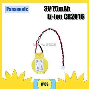 Battery CR2016 2016 Button Battery with Wire and Plug CMOS 3V BIOS Battery