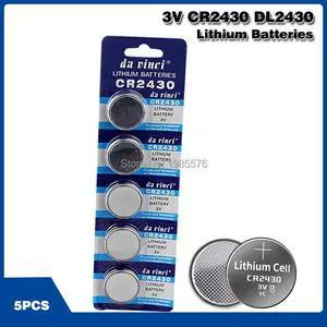 5PCS 3V DL2430 BR2430 ECR2430 CR2430 Watch Button Coin Cells Lithium Battery Watch Batteries Piles Bouton