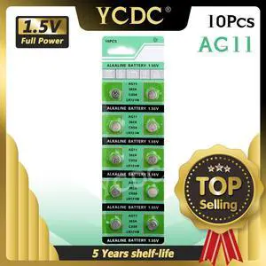 10pcs/pack AG11 LR721 362 Button Batteries SR721 162 Cell Coin Alkaline Battery 1.55V For Watch Toys Remote
