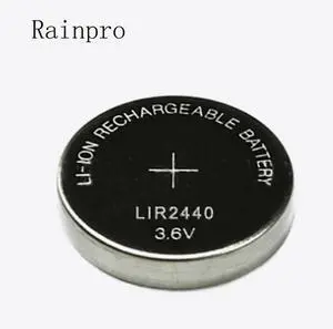 1PCS/LOT LIR2440 rechargeable Battery 3.6V rechargeable button battery for smart wearable device
