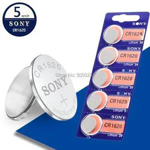 5pc/lot For Sony CR1620 Button Coin Cell Battery For Watch Car Remote Key cr 1620 ECR1620 GPCR1620 3v Lithium Battery