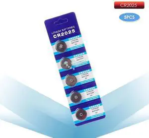 kpay 5pcs CR2025 Button Batteries CR2025 BR2025 DL2025 Cell Coin Li-lon Battery 3V CR 2025 Watch Electronic Toy Remote Car Key