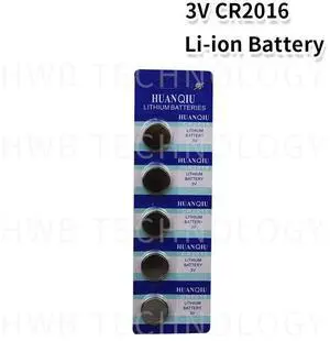 5PCS/lot 1 card CR2016 3V Lithium li-liom Battery DL2016 ECR2016 LM2016 BR2016 CR 2016 Button cell Coin Batteries watch toys
