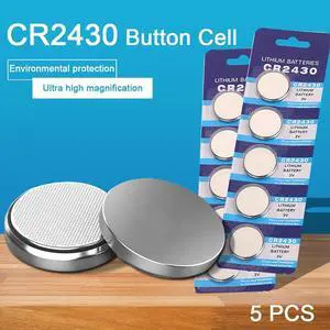 CR2430 Watch Battery Button Battery 5 PCS/Pack DL2430 BR2430 ECR2430 Coin Cell Lithium Batteries for Toy Calculator Clock Watch