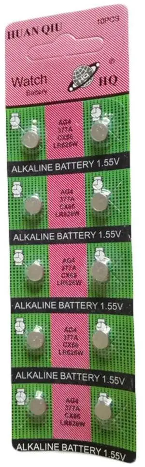 10PCS/LOT  AG4 SR626SW LR626 377 377A 377S 177  Button Battery For Electronic Watch